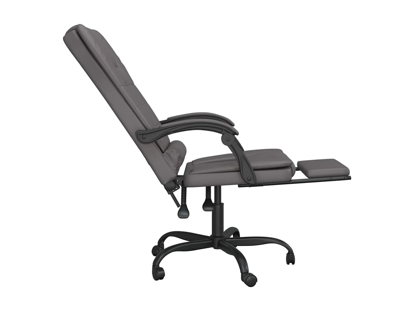 Fauteuil de massage inclinable de bureau Gris Similicuir