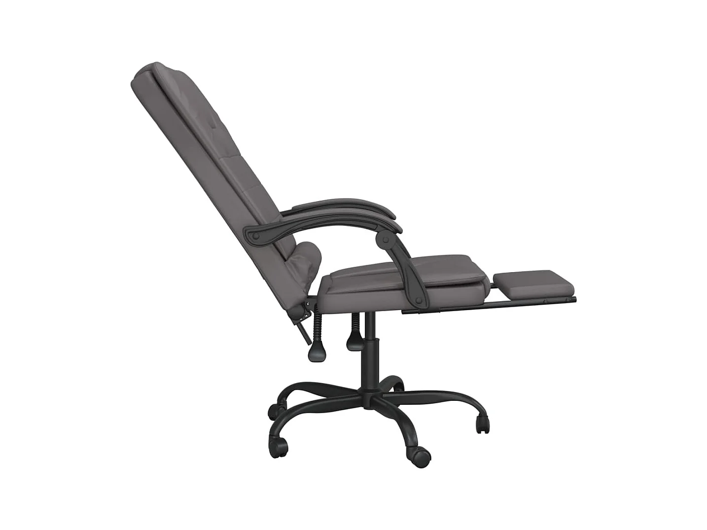 Fauteuil de massage inclinable de bureau Gris Similicuir