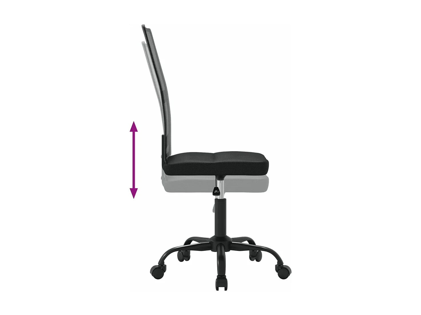 Silla de oficina de malla negra