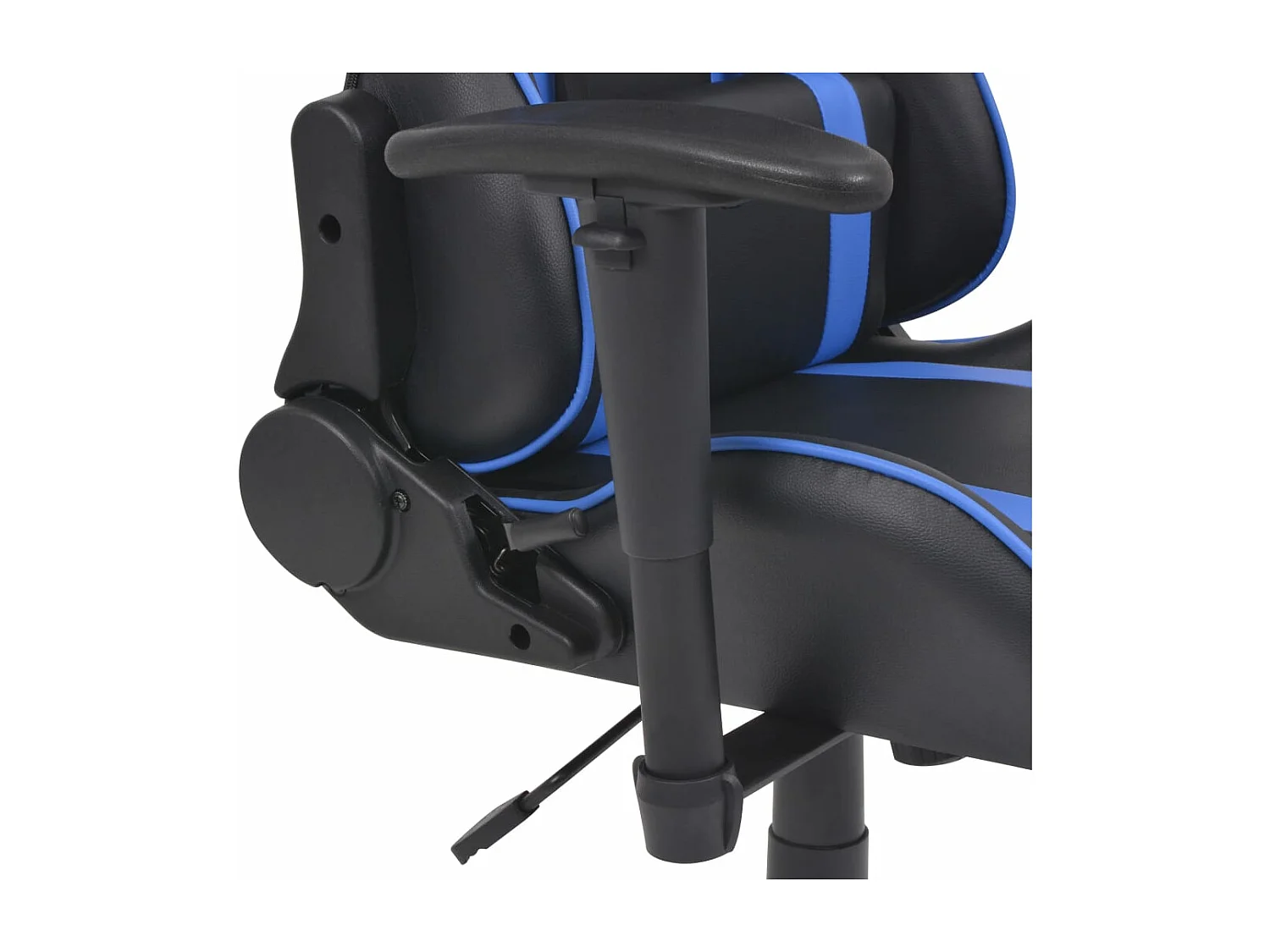 Silla de oficina reclinable con reposapiés Azul