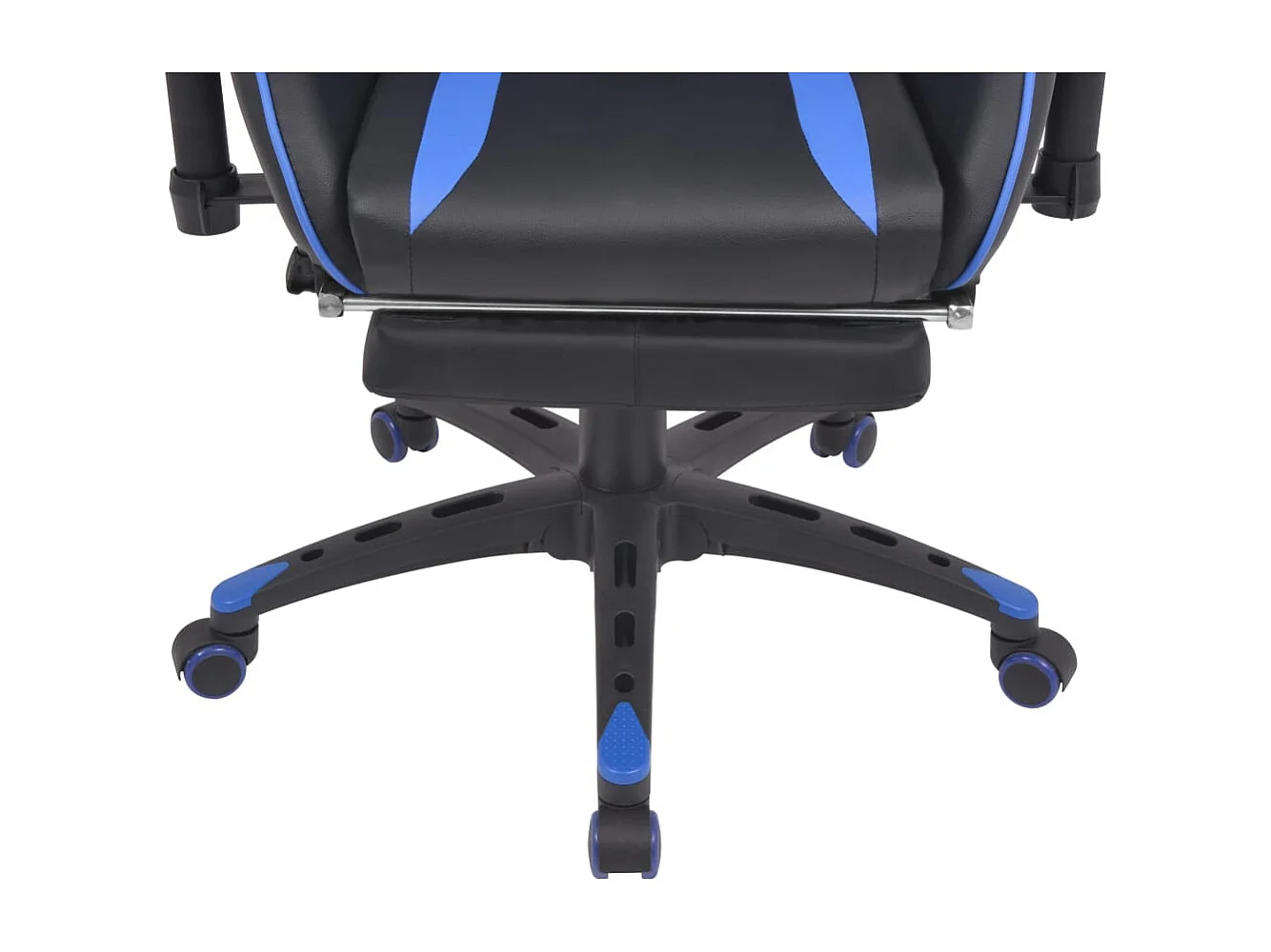 Silla de oficina reclinable con reposapiés Azul