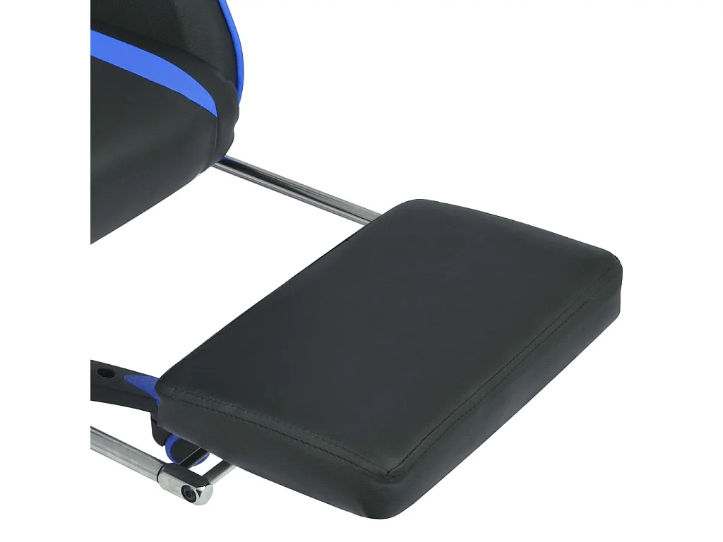 Chaise de bureau inclinable avec repose-pied Bleu