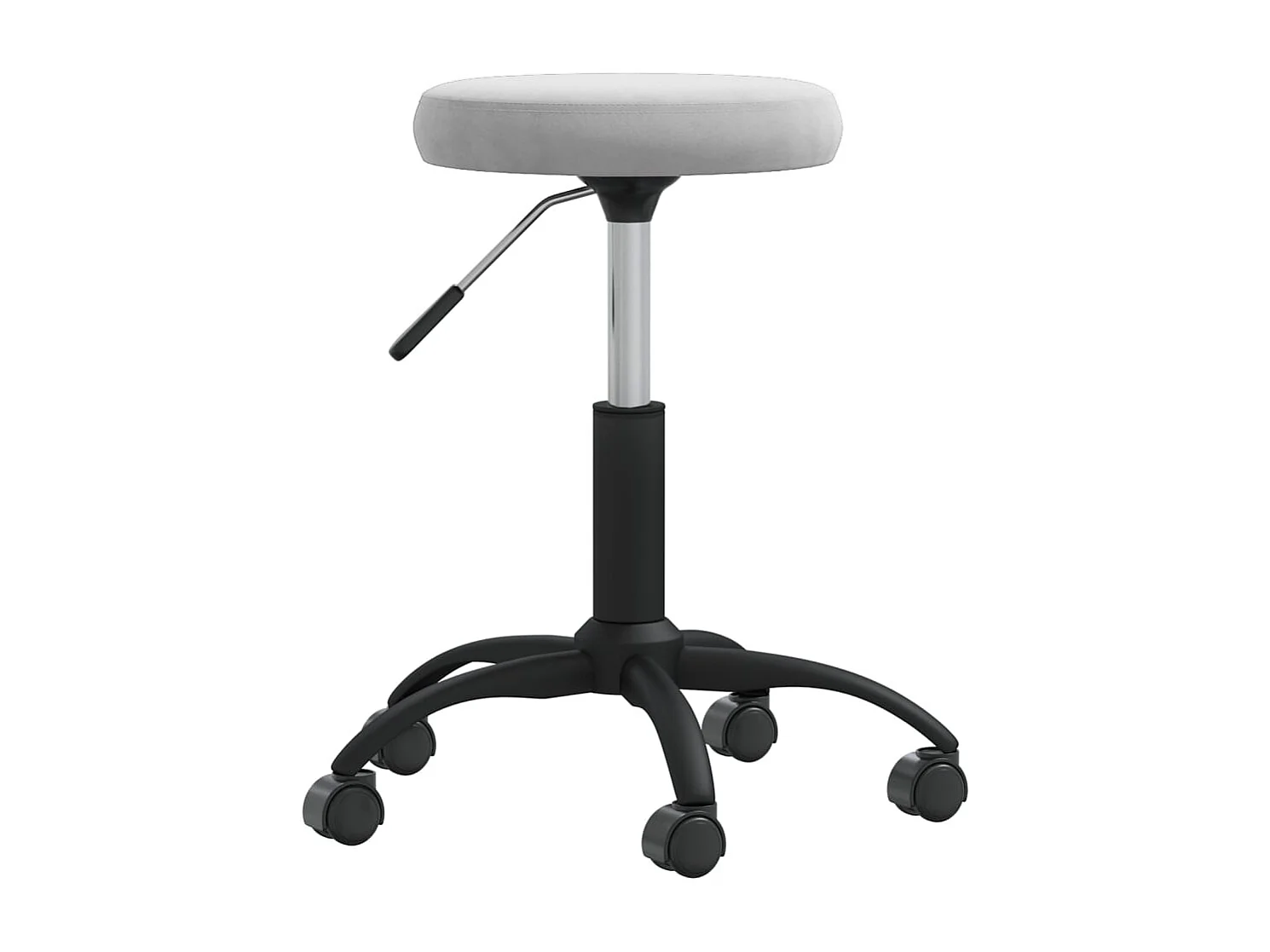 Chaise pivotante de bureau Gris clair Velours