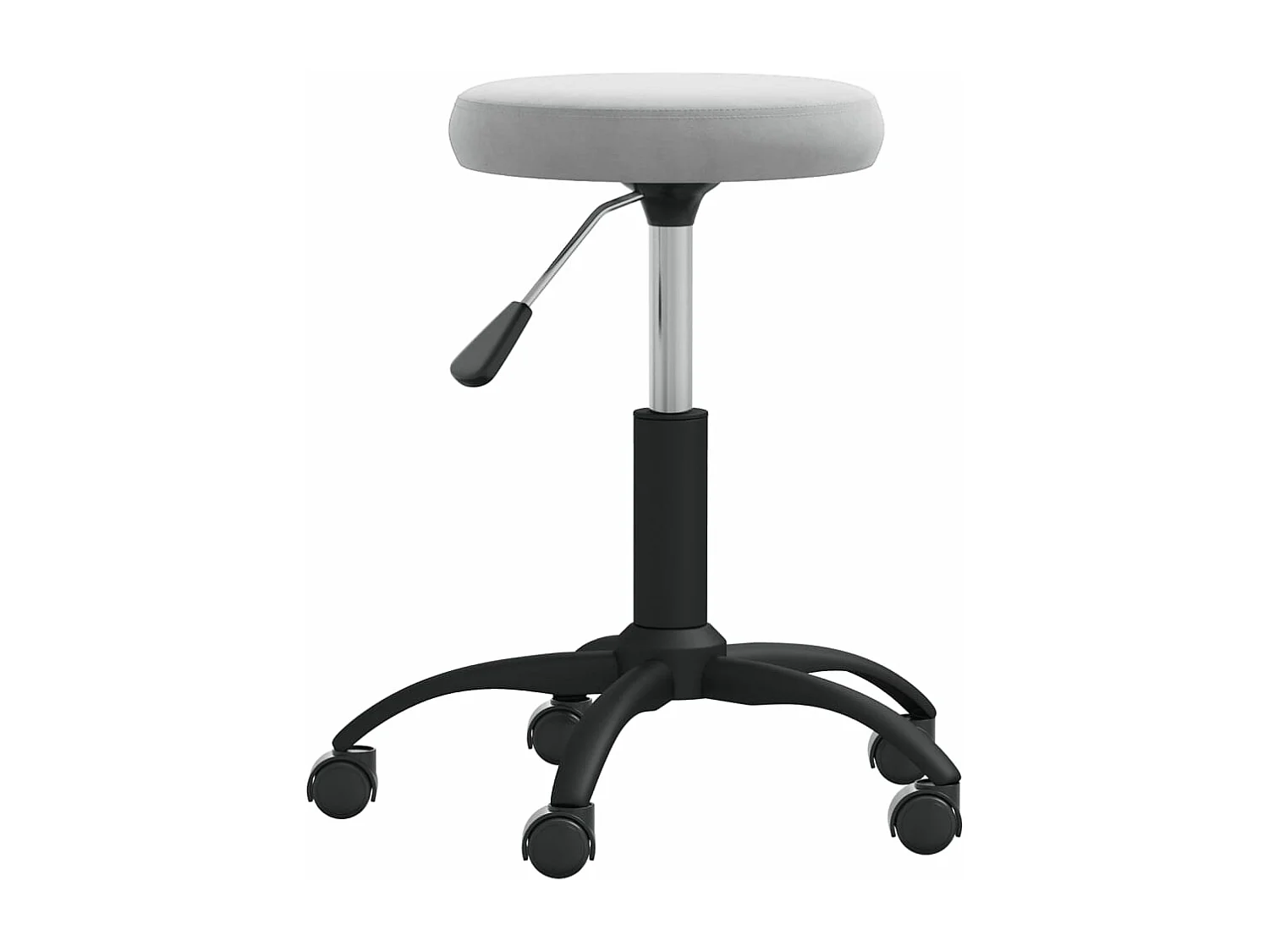 Chaise pivotante de bureau Gris clair Velours