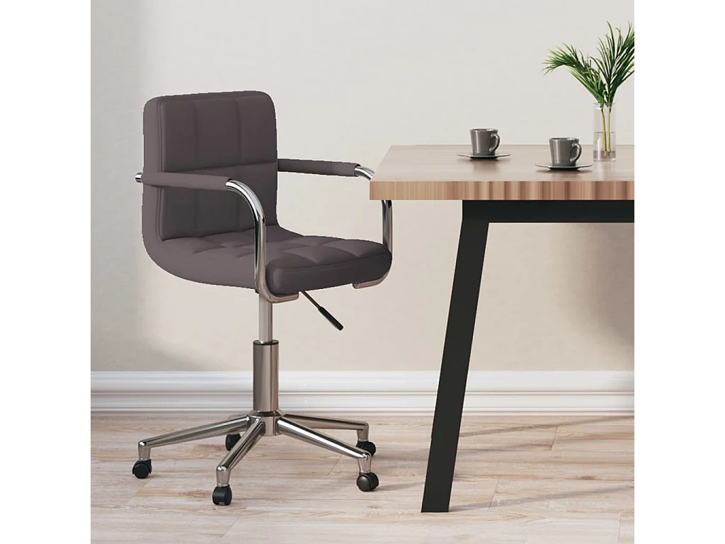 Chaise pivotante de bureau Taupe Tissu