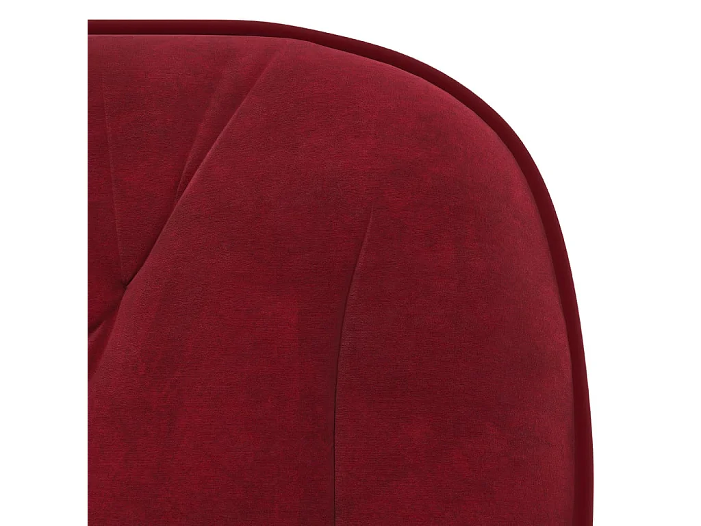 Chaise pivotante de bureau Rouge bordeaux Velours