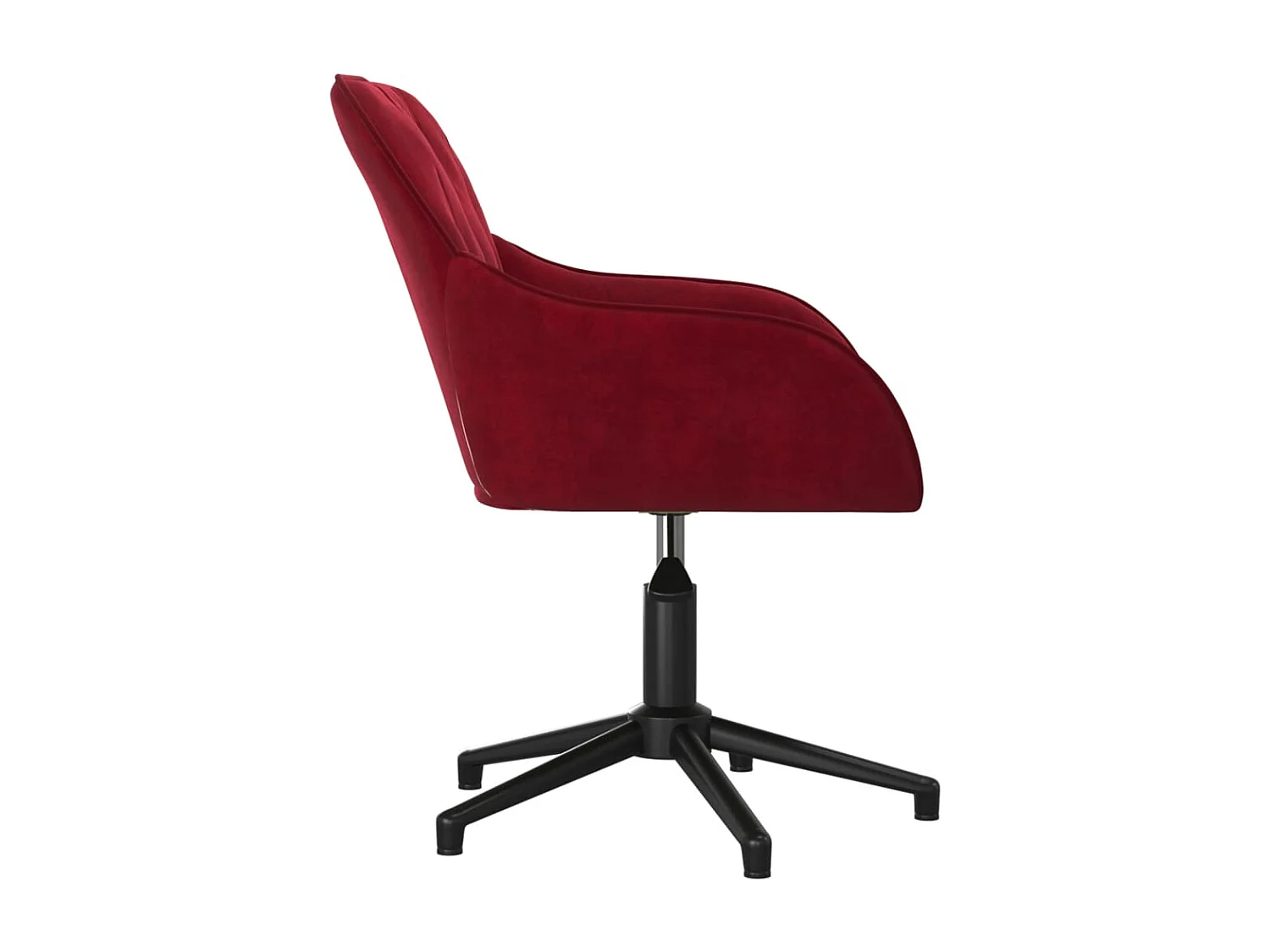 Chaise pivotante de bureau Rouge bordeaux Velours