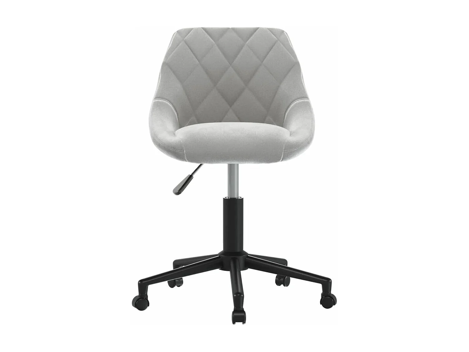 Chaise pivotante de bureau Gris clair Velours