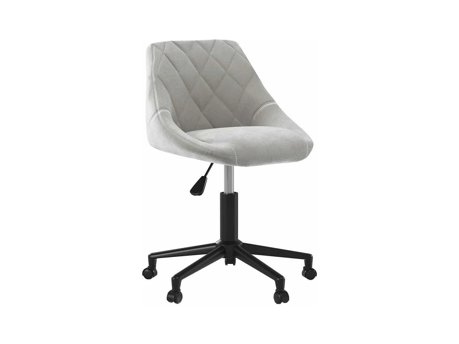 Draaibare bureaustoel Lichtgrijs Fluweel