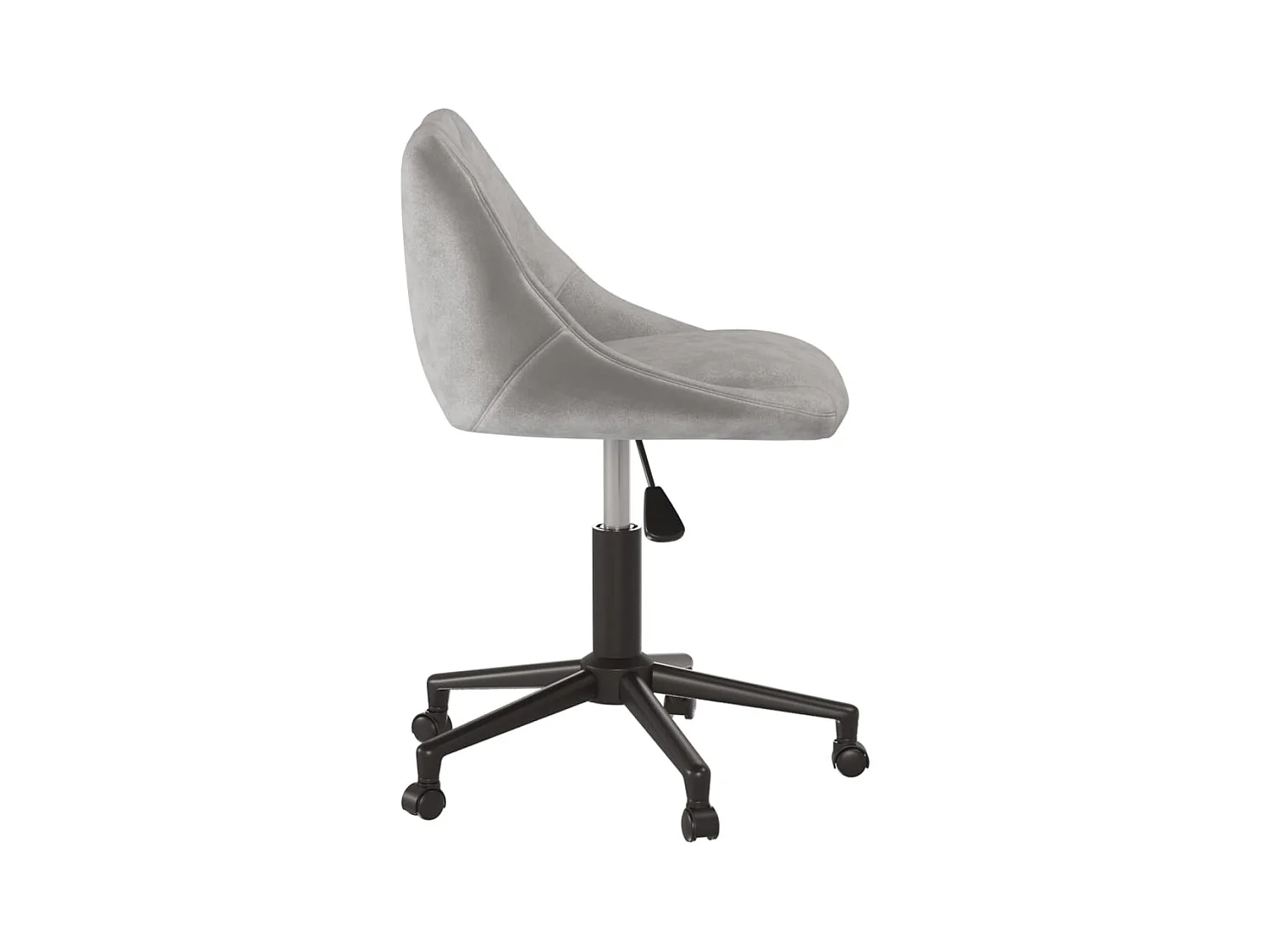 Draaibare bureaustoel Lichtgrijs Fluweel