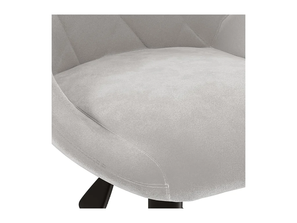 Draaibare bureaustoel Lichtgrijs Fluweel