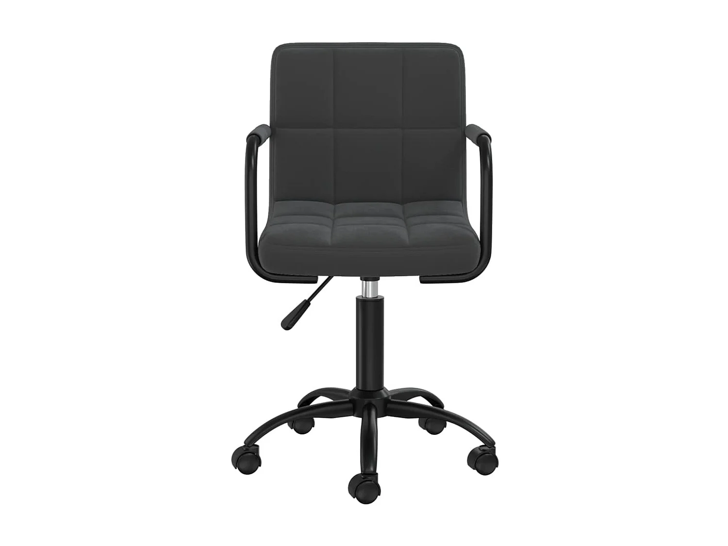 Silla giratoria de oficina de terciopelo negro