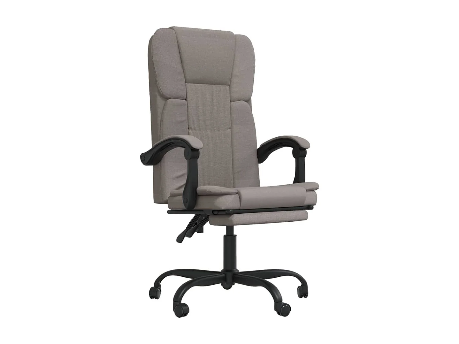 Sedia reclinabile da ufficio in tessuto color tortora