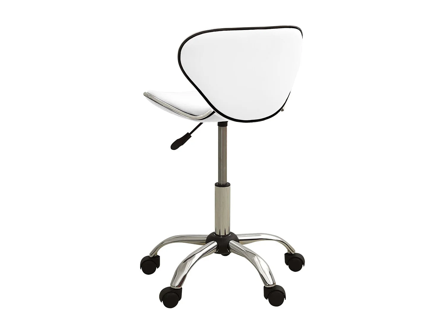 Silla de oficina de piel sintética blanca