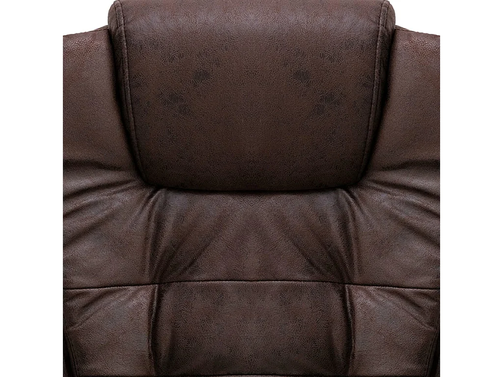 Chaise de bureau de massage marron foncé similicuir daim