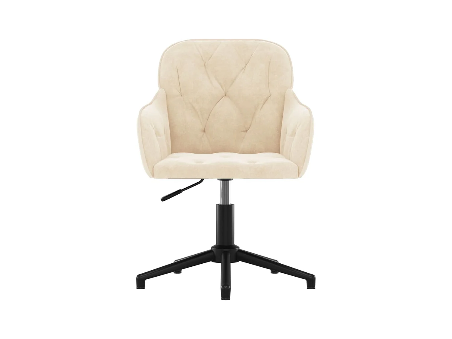 Chaise pivotante de bureau Crème Velours