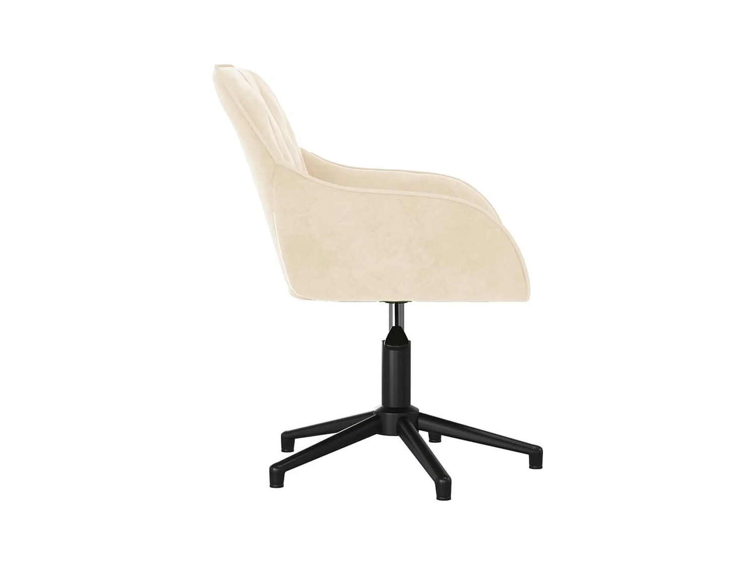 Chaise pivotante de bureau Crème Velours