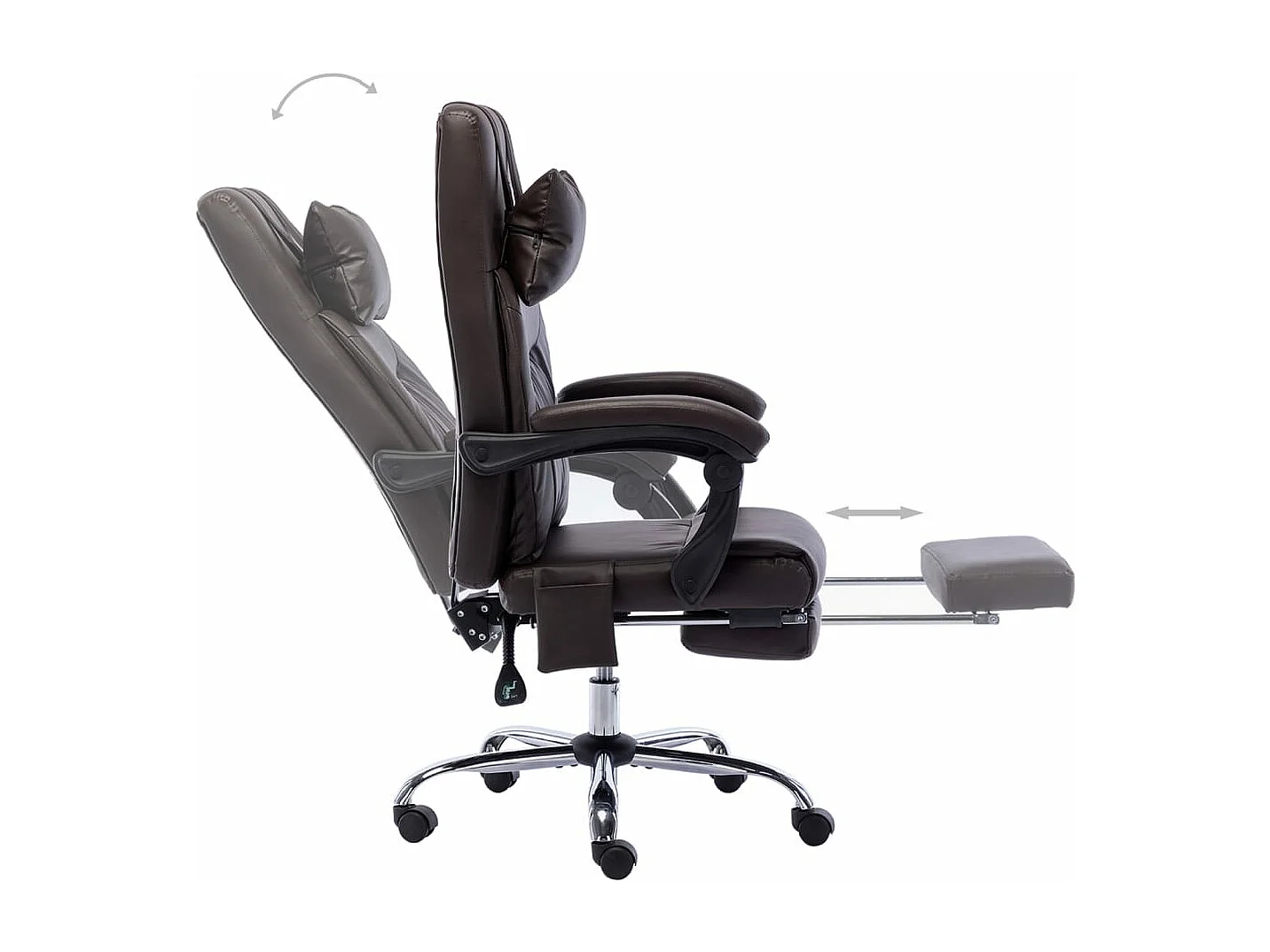 Chaise de bureau de massage Marron Similicuir