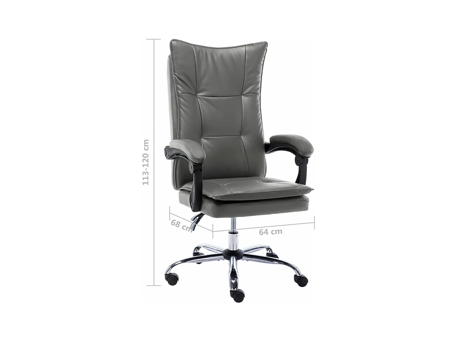 Chaise de bureau Anthracite Similicuir