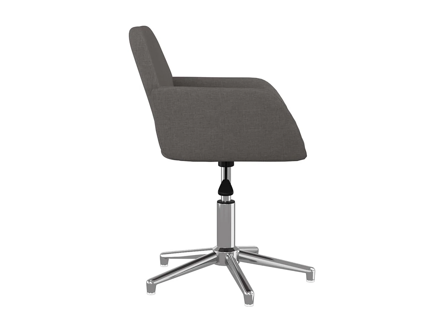 Chaise pivotante de bureau Gris foncé Tissu