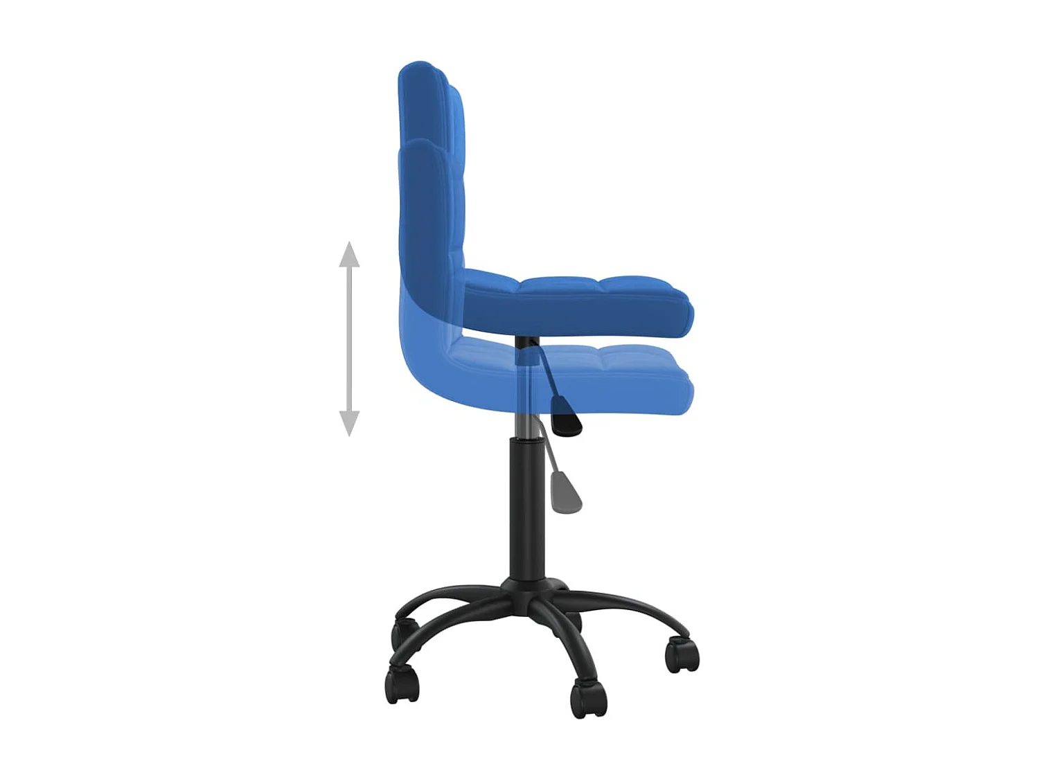 Chaise pivotante de bureau Bleu Velours