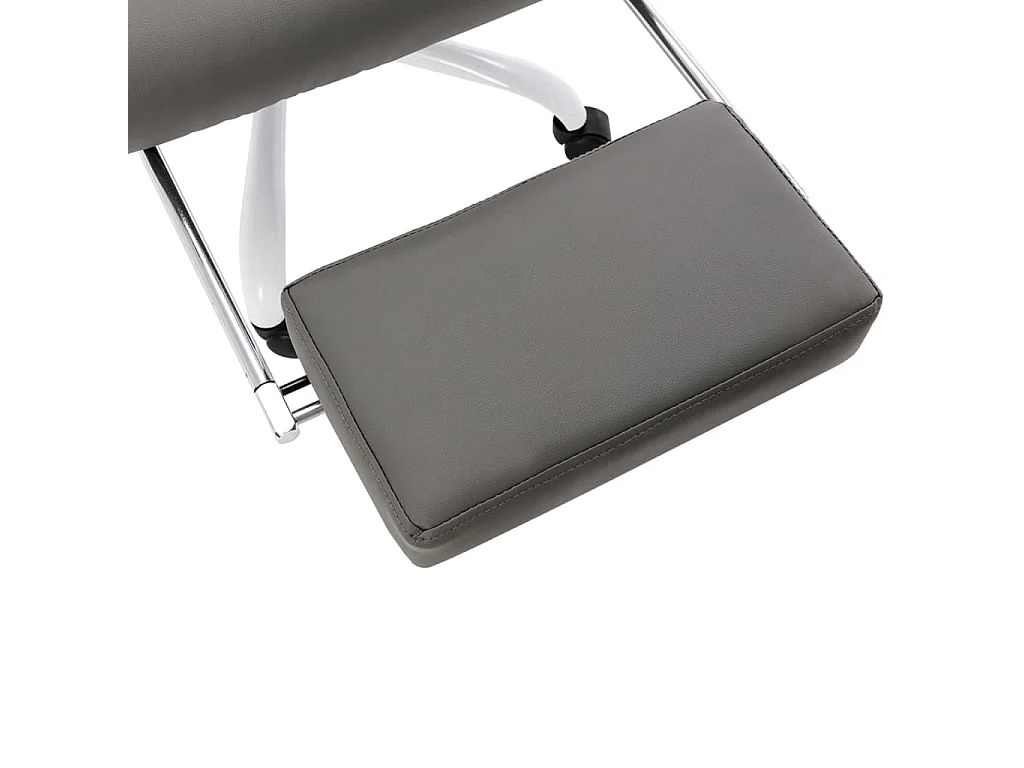 Poltrona da ufficio massaggiante in ecopelle grigia