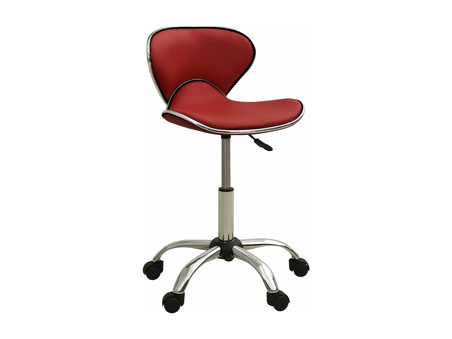 Sedia da ufficio Ecopelle rosso bordeaux