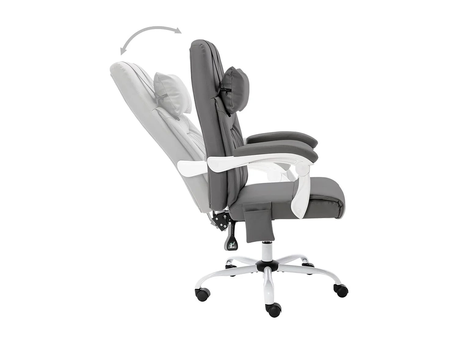 Chaise de bureau de massage Gris Similicuir