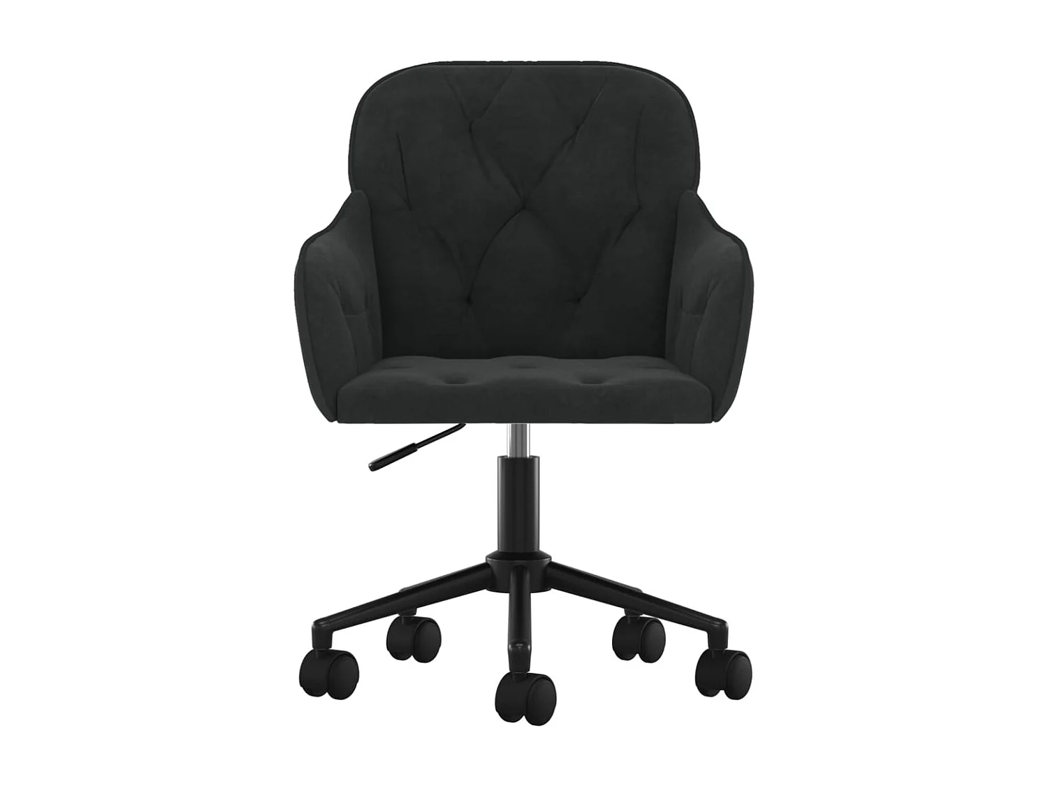 Chaise pivotante de bureau Noir Velours