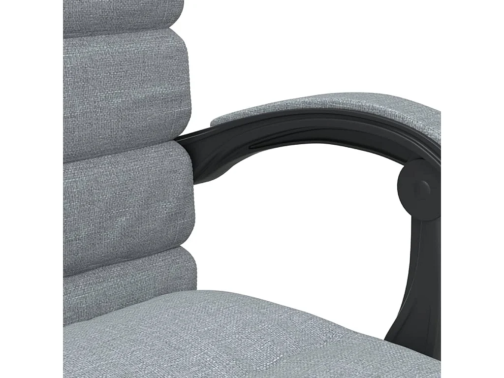 Poltrona massaggiante reclinabile da ufficio in tessuto grigio chiaro