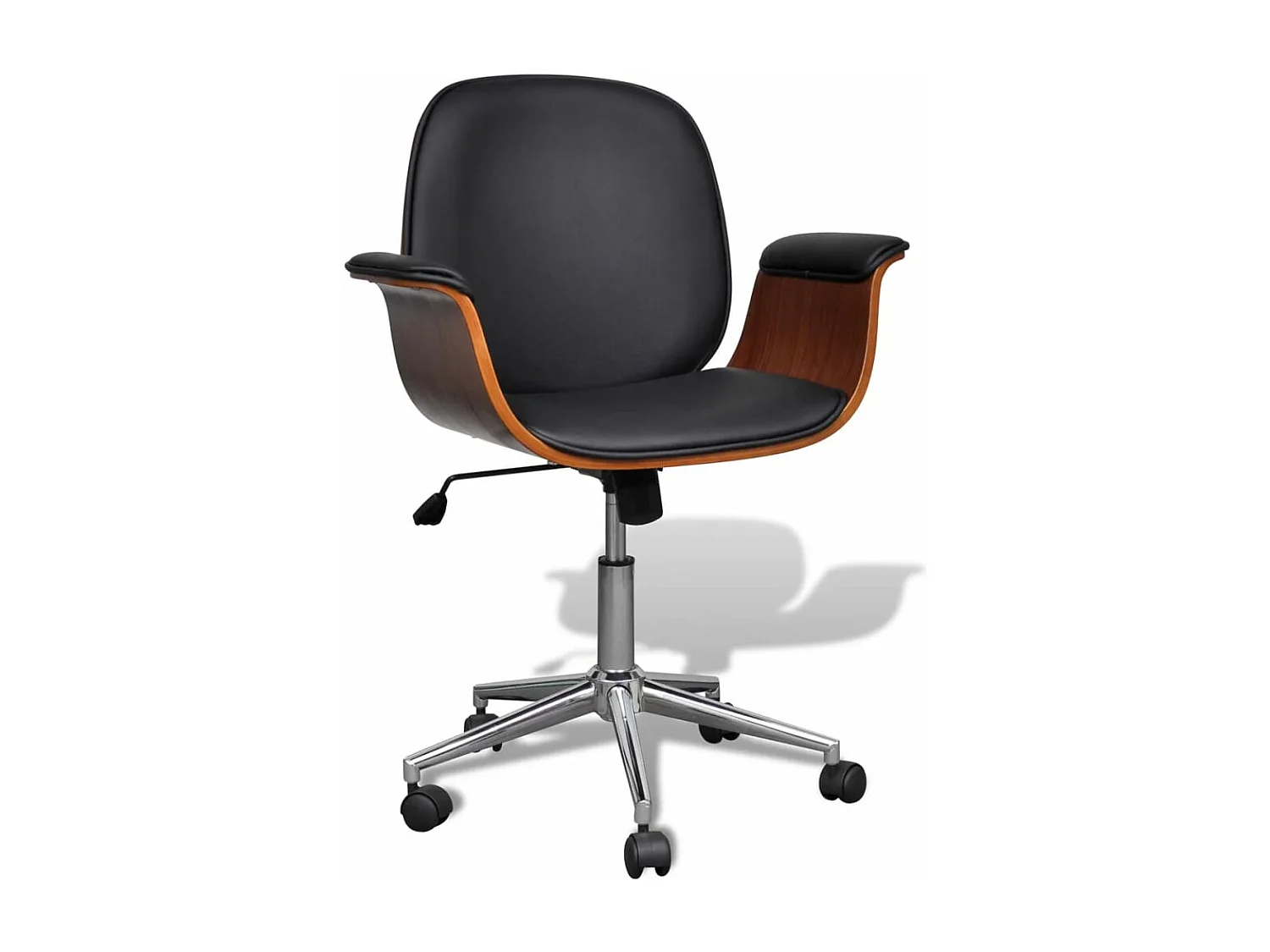 Silla giratoria Madera curvada y polipiel