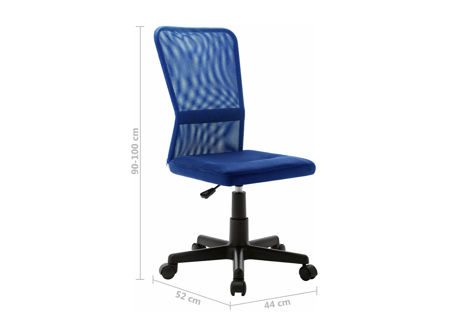 Chaise de bureau Bleu 44x52x100 cm Tissu en maille