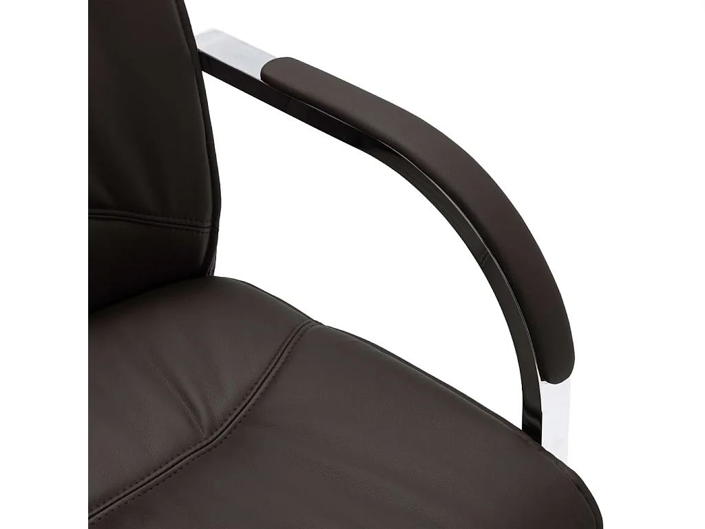 Silla de oficina cantilever Cuero sintético negro