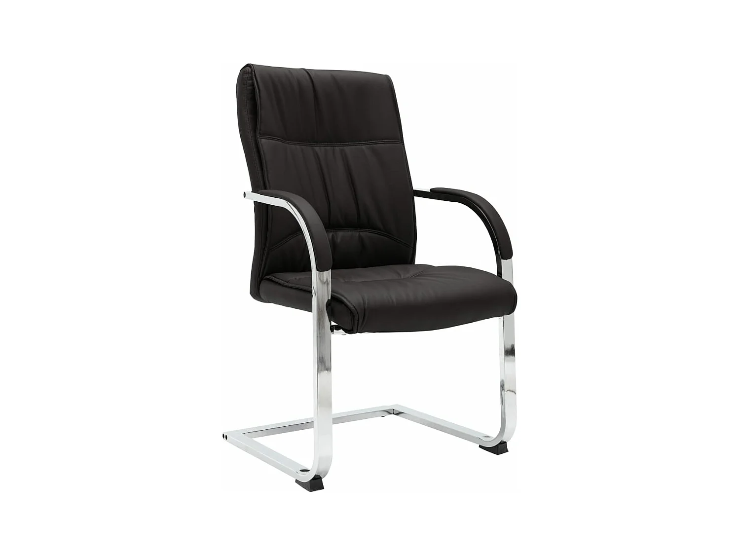 Chaise de bureau cantilever Noir Similicuir