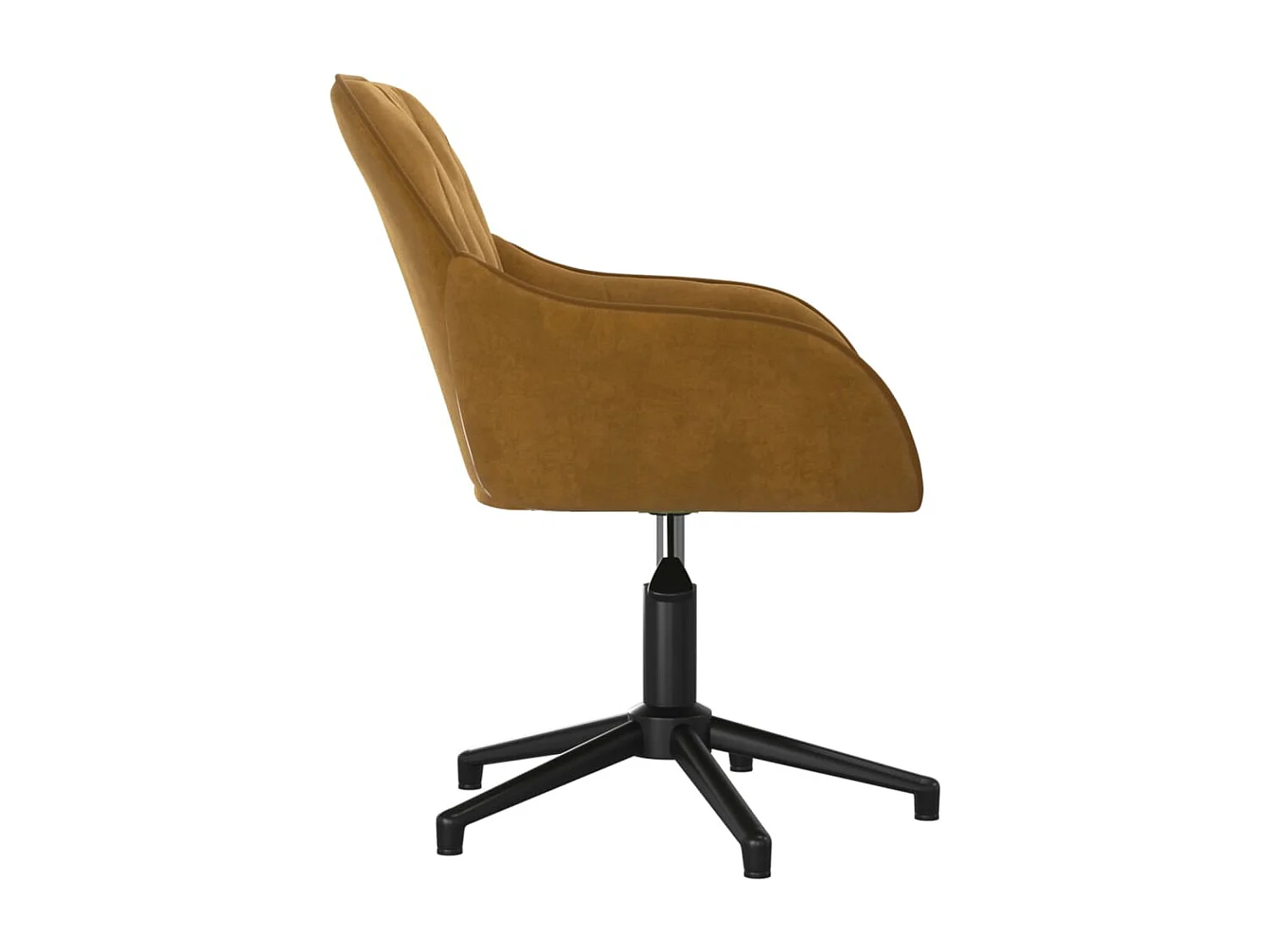 Chaise pivotante de bureau Marron Velours