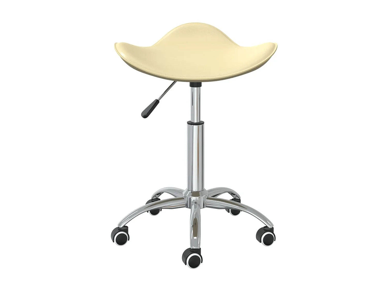 Sedia da ufficio in ecopelle color crema