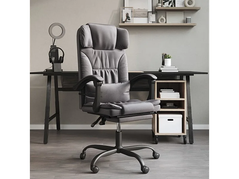 Fauteuil inclinable de bureau Gris Similicuir