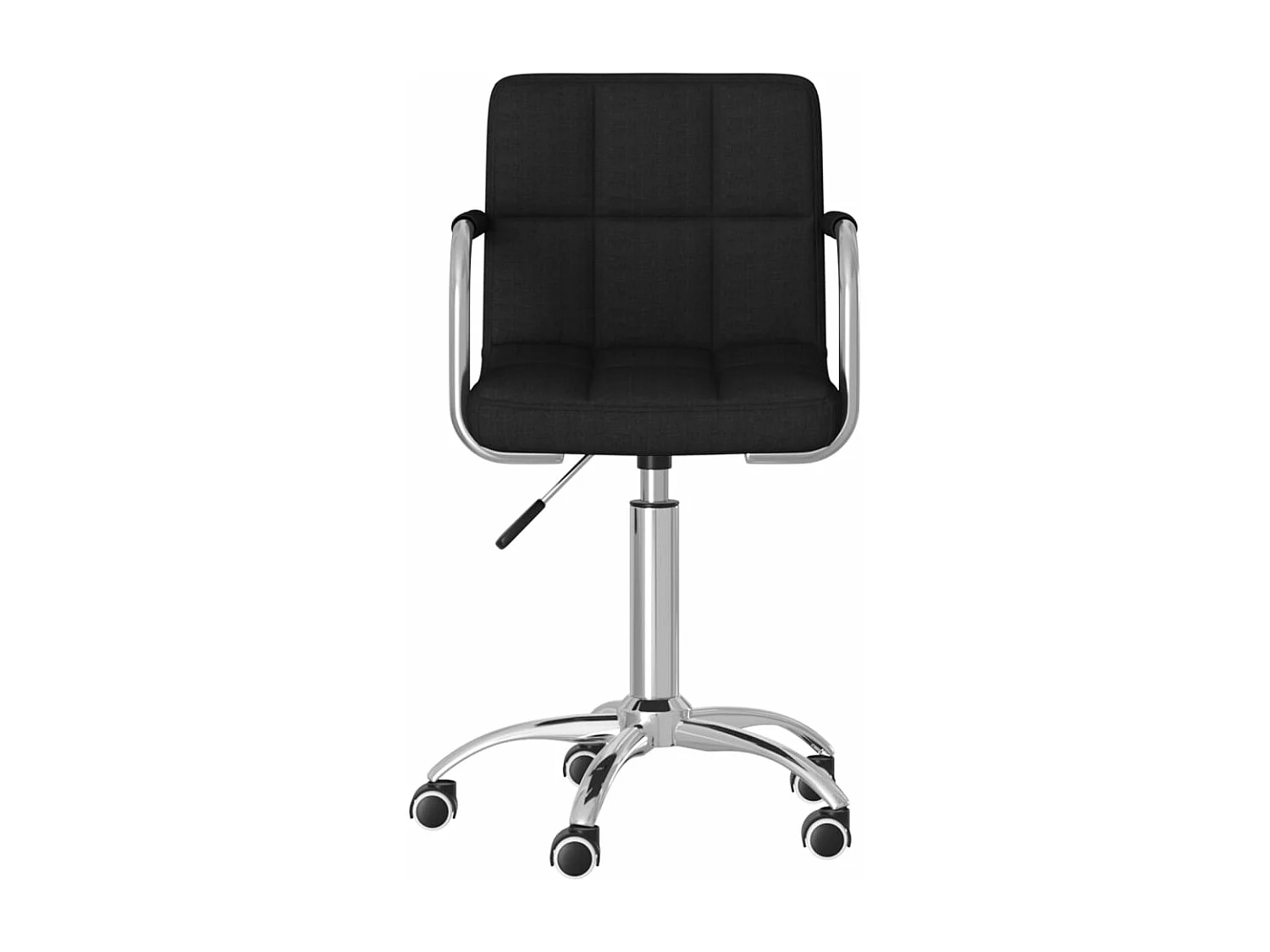 Chaise pivotante de bureau Noir Tissu
