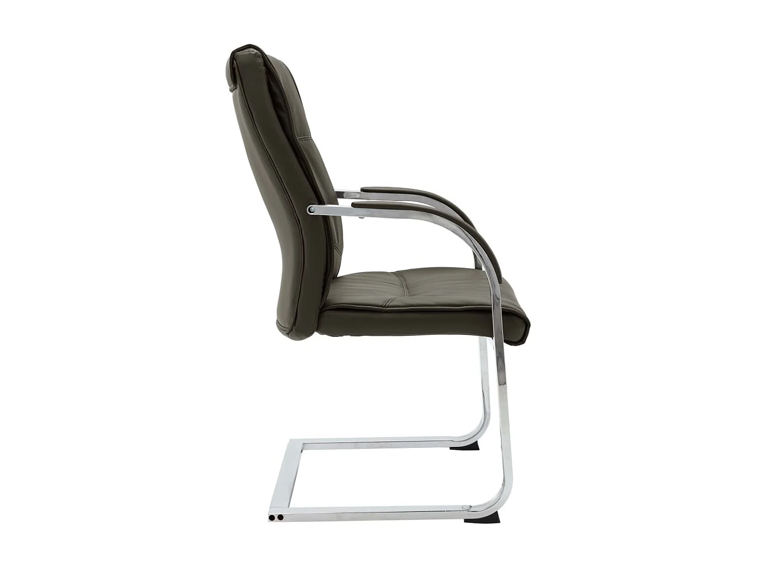 Chaise de bureau cantilever Gris Similicuir
