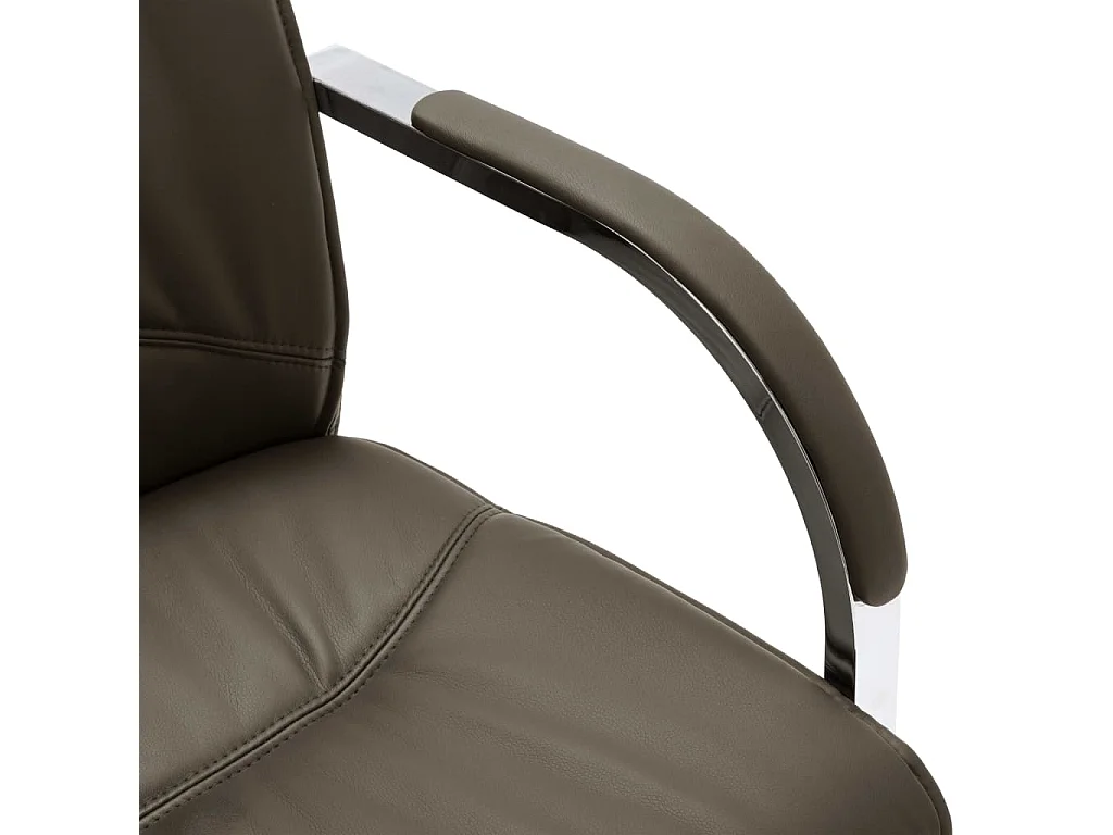 Chaise de bureau cantilever Gris Similicuir