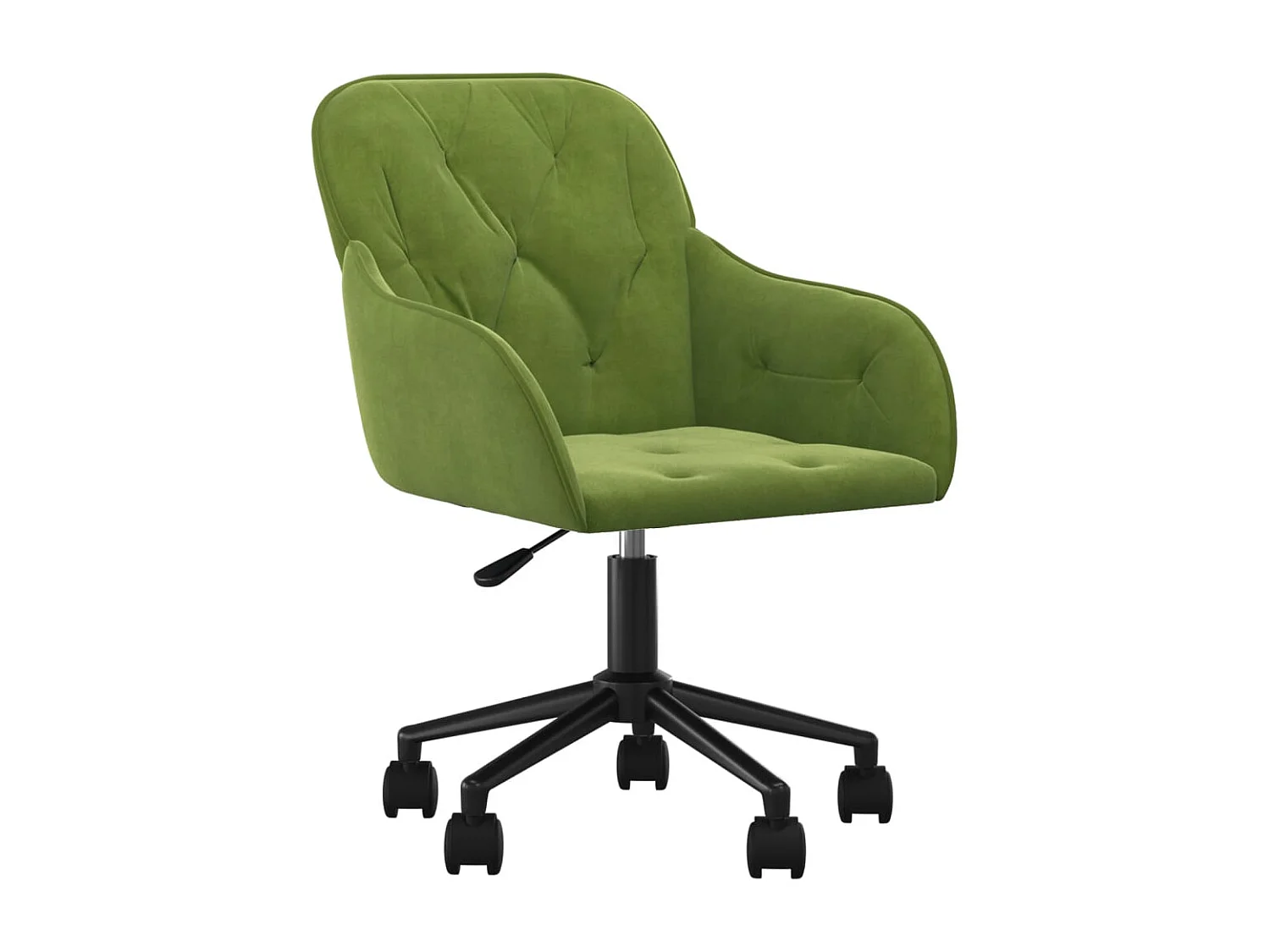Chaise pivotante de bureau Vert clair Velours