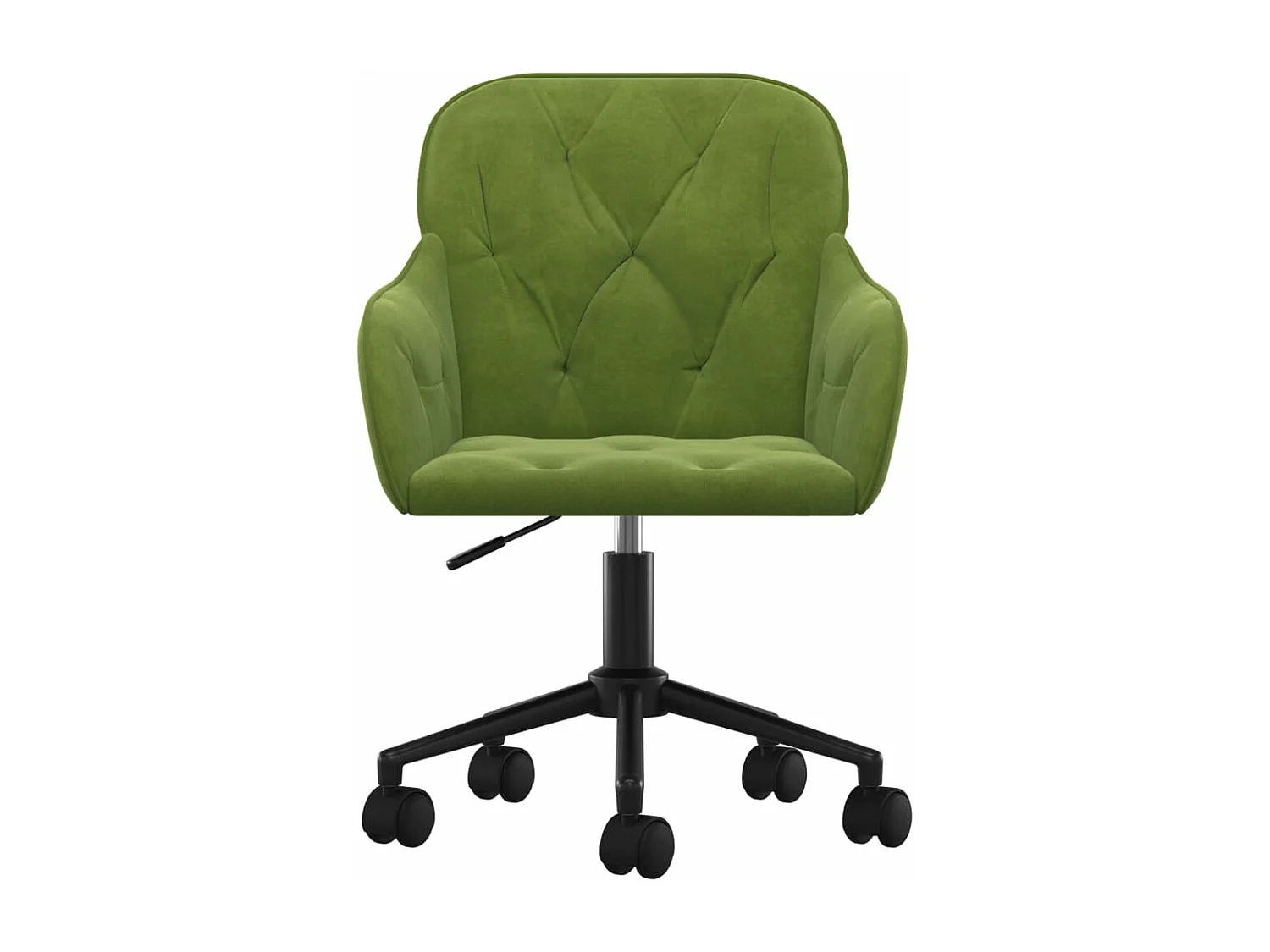 Chaise pivotante de bureau Vert clair Velours