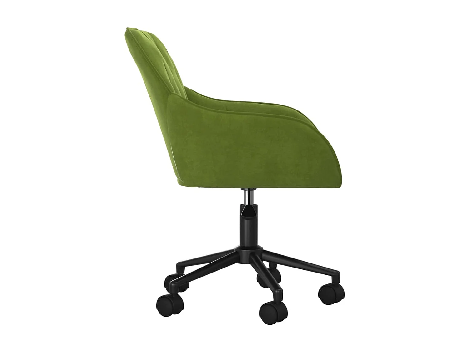 Chaise pivotante de bureau Vert clair Velours