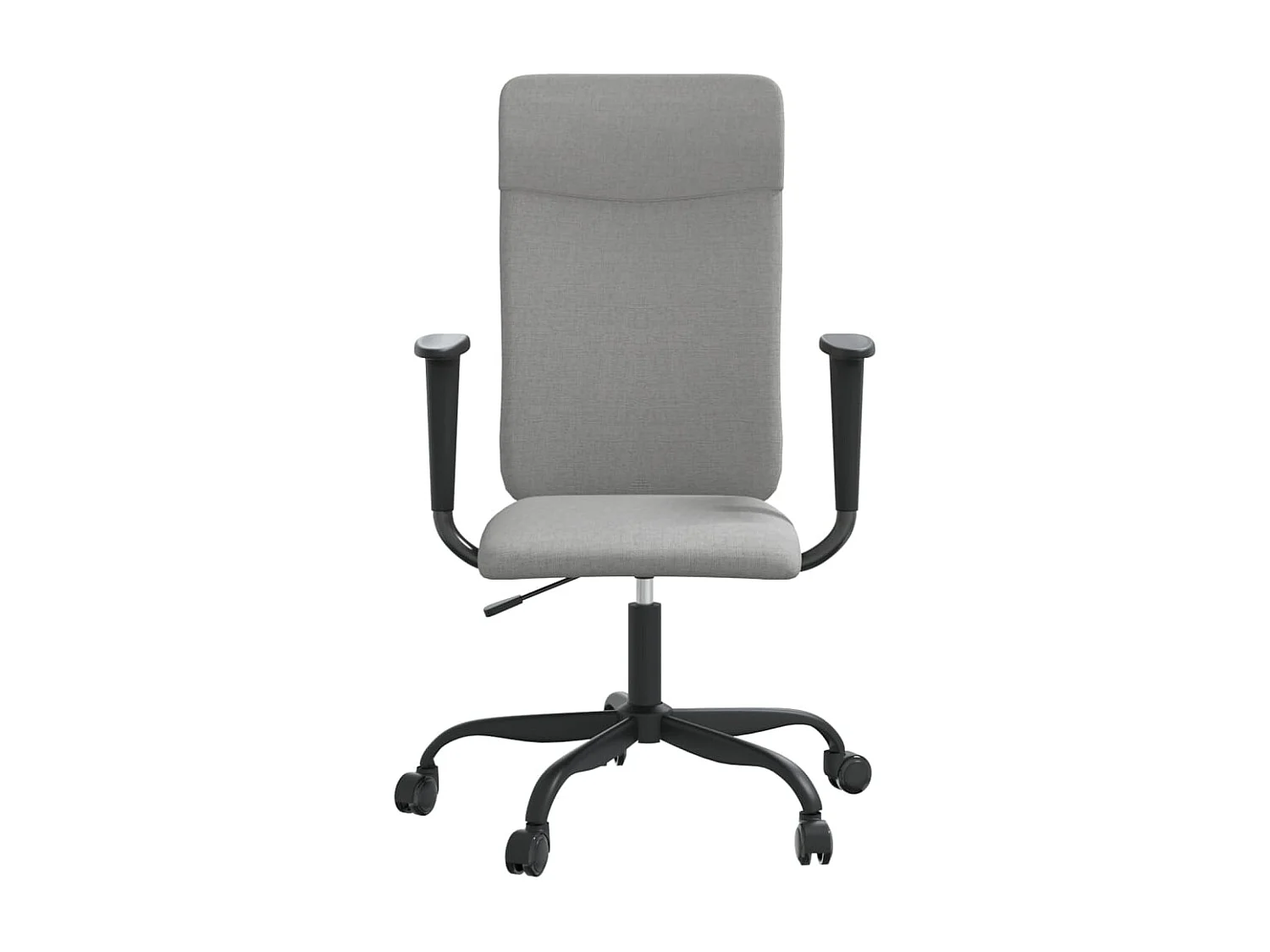 Chaise de bureau réglable en hauteur gris clair tissu