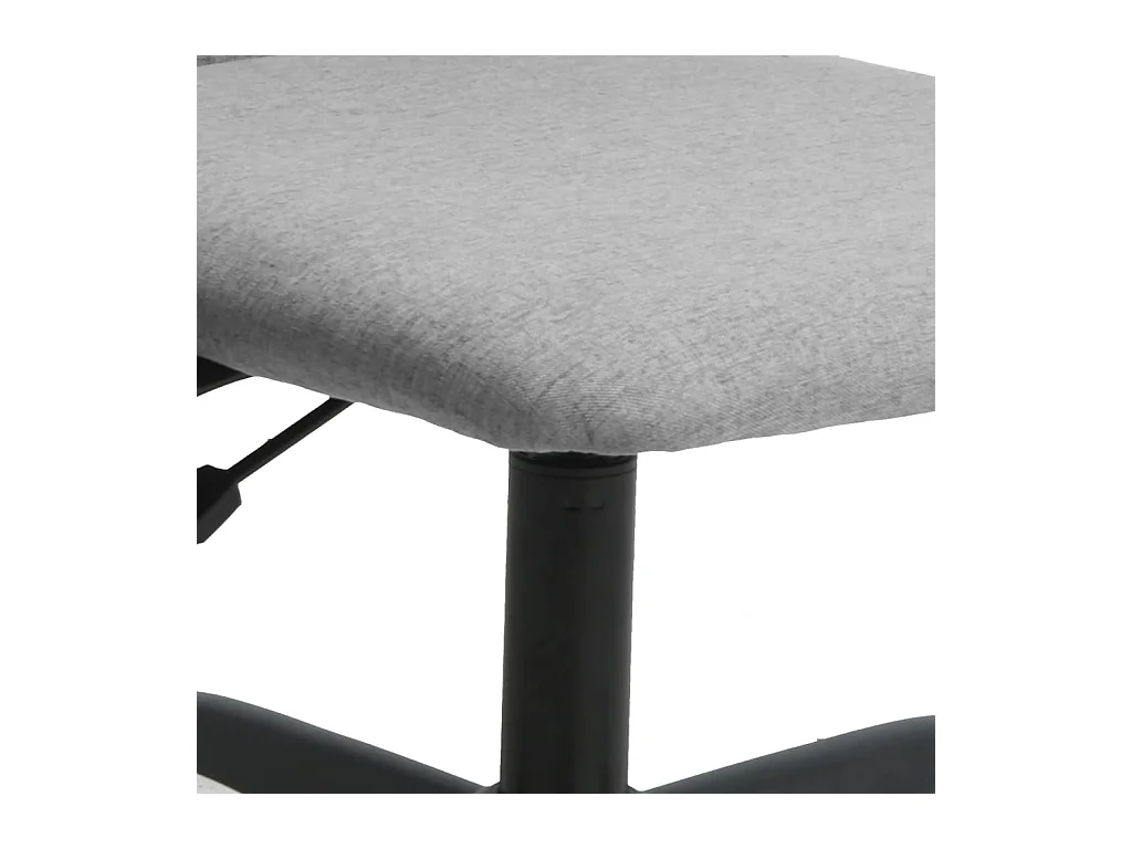 Chaise de bureau réglable en hauteur gris clair tissu
