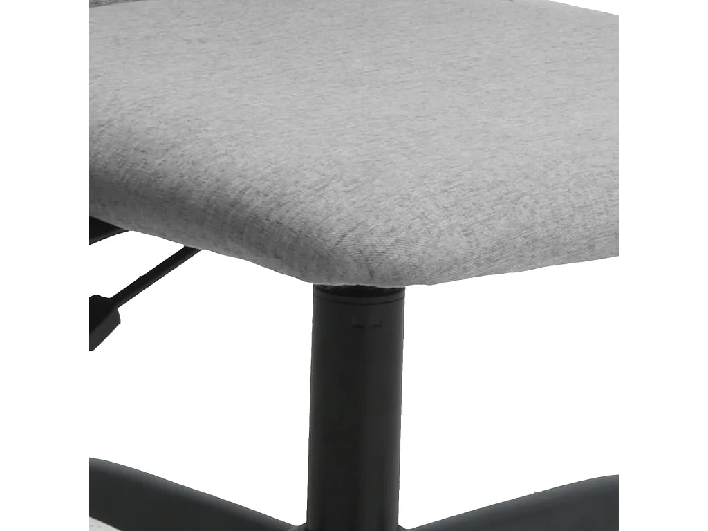 Chaise de bureau réglable en hauteur gris clair tissu