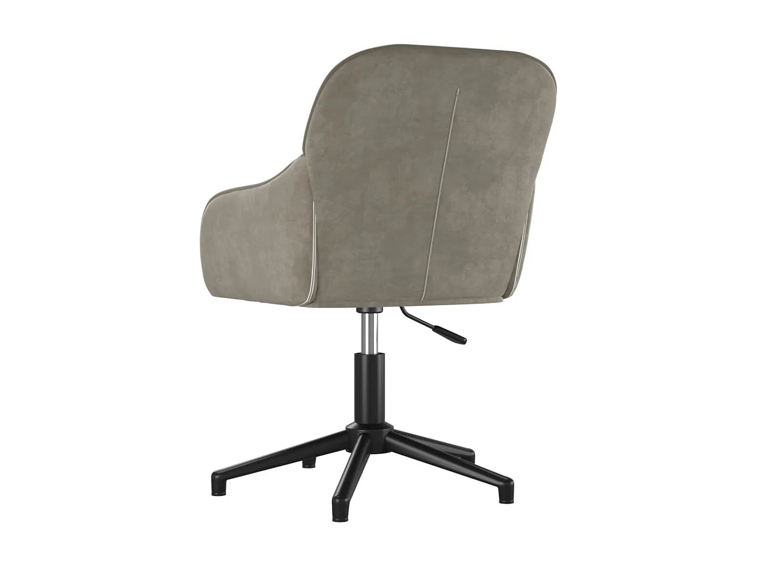 Sedia da ufficio girevole Velluto grigio chiaro