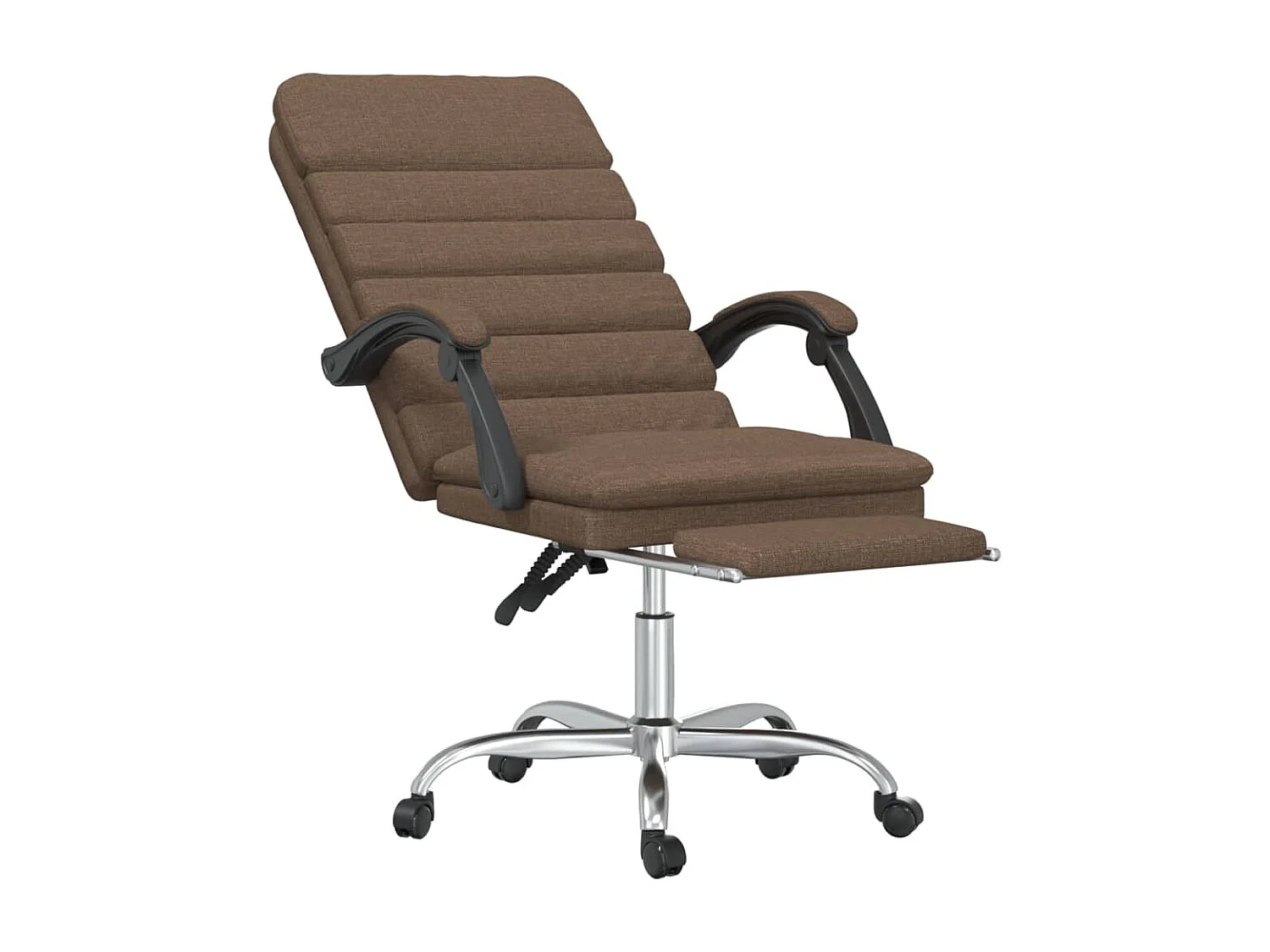 Poltrona massaggiante reclinabile da ufficio in tessuto marrone