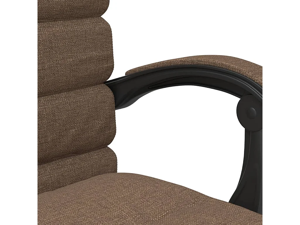 Poltrona massaggiante reclinabile da ufficio in tessuto marrone