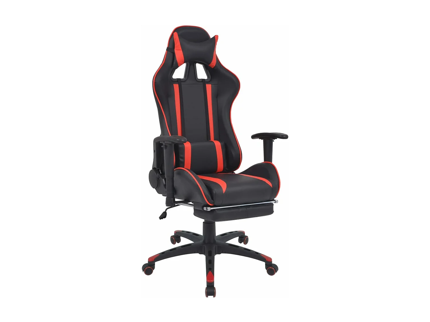 Chaise de bureau inclinable avec repose-pied Rouge